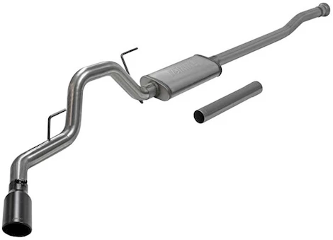 Flowmaster 21-c f150 2.7/3.5/5.0l cat-back exhaust system, single out side exit, 3in, ss Main Image