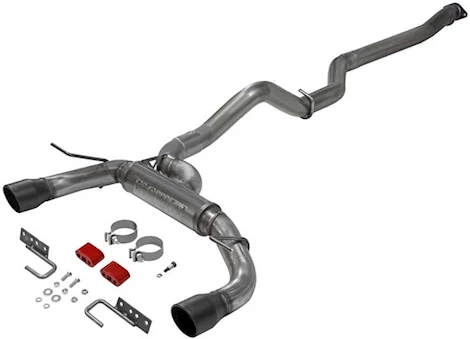 Flowmaster 21-c bronco 2.3/2.7l flowfx cat-back exhaust, 3in x 3in dual outlet, 4in tip, ss Main Image