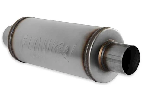 Flowmaster FLOW FX MUFFLER 3IN IN/OUT, 6IN ROUND BODY, MODERATE SOUND