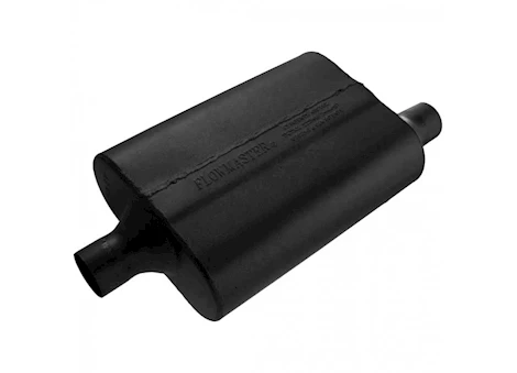 Flowmaster 40 SERIES DELTA FLOW CHAMBERED MUFFLER, 2IN CENTER IN/2IN OFFSET OUT, AGGRESSIVE SOUND