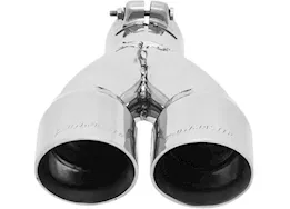 Flowmaster Exhaust tip, logo embossed, polished stainless, double wall, dual angle cut, rou