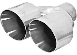 Flowmaster Exhaust tip/dual/round/weld-on/stainless plist/2.5in inlet/10in length