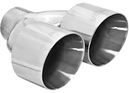 Flowmaster Exhaust tip/dual/round/weld-on/stainless plist/2.5in inlet/10in length