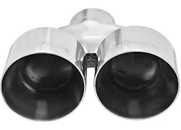 Flowmaster Exhaust tip/dual/round/weld-on/stainless plist/2.5in inlet/10in length