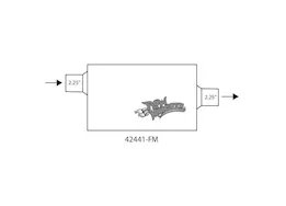 Flowmaster Flowmonster 2-chamber muffler aluminized