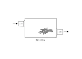 Flowmaster Flowmonster 2-chamber muffler aluminized