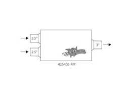 Flowmaster Flowmonster 2-chamber small muffler