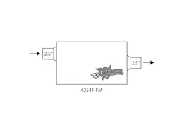 Flowmaster Flowmonster 2-chamber muffler aluminized