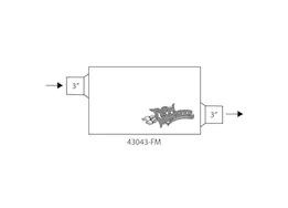 Flowmaster Flowmonster 2-chamber muffler aluminized