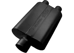 Flowmaster 40 series delta flow muffler, 3.00in in (c) / 2.25in out (d): ea