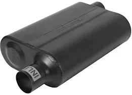 Flowmaster Super 44 series muffler, 2.25in in (o) / out (o), opposite side offsets, 4in x 9.75in x 13in case: e