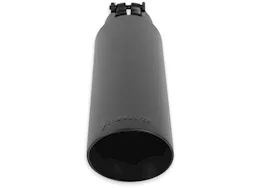 Flowmaster Exhaust tip, logo embossed, ss, black ceramic coated, double wall, angle cut, 3.