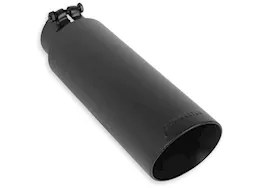 Flowmaster Exhaust tip, logo embossed, ss, black ceramic coated, double wall, angle cut, 3.