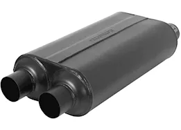 Flowmaster 50 series h.d. muffler, 2.50in in (d) / out (d): ea, 16 gauge 409s stainless ste