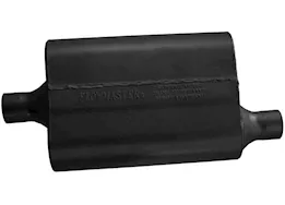 Flowmaster 40 series delta flow chambered muffler, 2in center in/2in offset out, aggressive sound