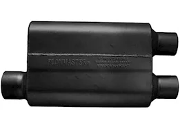 Flowmaster 40 series delta flow muffler, 3.00in in (o) / 2.50in out (d): ea