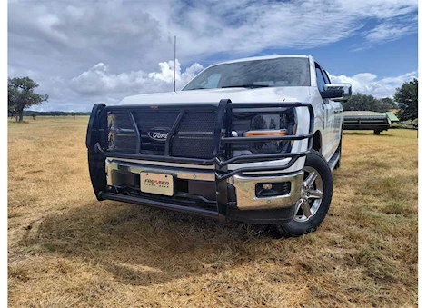 Frontier Truck Gear 24-C F150 GRILLE GUARD WITH SENSORS + NO CAMERA GLOSS BLACK POWDER COAT