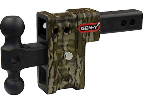 Gen-Y Hitch 10K DROP HITCH 2IN SHANK/5IN DROP W/DUAL-BALL MOUNT+PINTLE LOCK-HYDRO DIPPED,MOSSY OAK