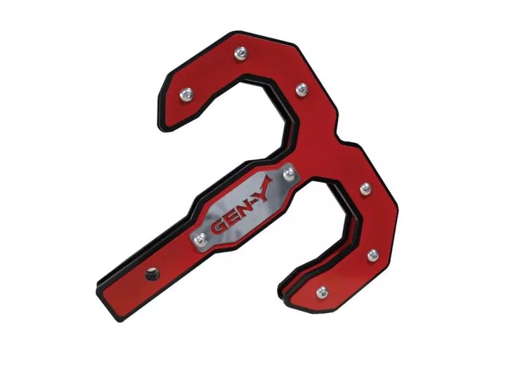 Gen-Y Hitch Hulk 2.0 16k tow hook 2in shank black/red