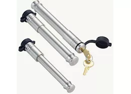 Gen-Y Hitch (2) 3/4in x 3-7/8in span hitch lock, (1) 5/8in x 3-5/8in, 3in receiver lock, 6 keys incl, silver