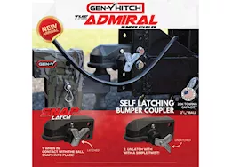 Gen-Y Hitch Admiral coupler, frame mount cast snaplatch 21k capacity 2k tongue weight black