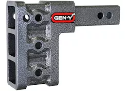 Gen-Y Hitch 16k drop hitch-2in offset shank/5in drop/2.5in rise w/dual ball mount+pintle lock-hydro dipped,camo