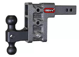 Gen-Y Hitch 16k drop hitch-2in shank/5in drop w/dual ball mount-hydro dipped,mossy oak