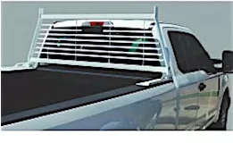 Go Industries 17-20 ford f250/350/450/550 flat iron headache rack -white