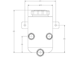 Holley Power steering remote reservoir black aluminum
