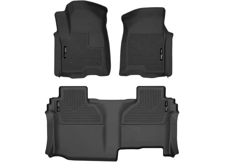 Husky Liner 19-C SIL/SIERRA 1500/2500/3500 (EX CLASSIC/LD) EXT CAB FLOOR LINERS BLK