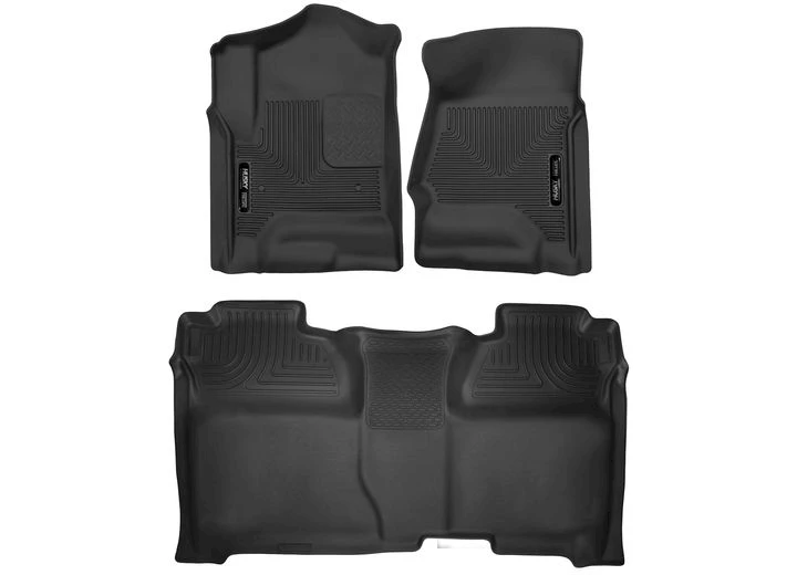 Husky Liner 14-19 SILVERADO/SIERRA 1500/2500/3500 FRONT AND REAR FLOOR LINERS BLACK