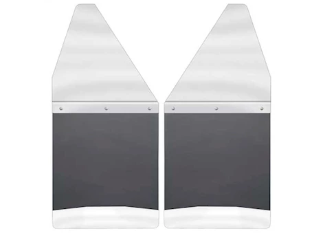 Husky Liner 73-16 chevrolet,dodge kick back mud flaps front 12in wide - stainless steel top Main Image