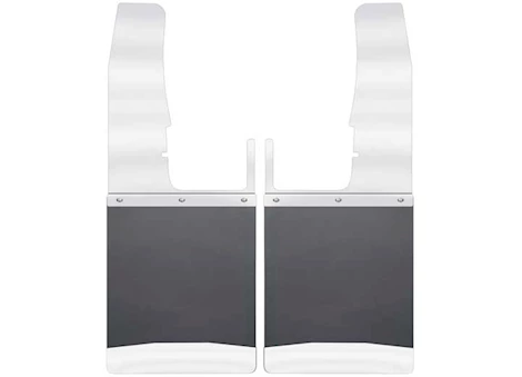 Husky Liner 09-18 RAM KICK BACK MUD FLAPS FRONT 12IN WIDE - STAINLESS STEEL TOP AND WE