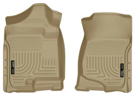 Husky Liner 07-13 silverado/sierra 1500/07-14 silverado/sierra 2500/3500 ext/crew cab front floor liners tan Main Image