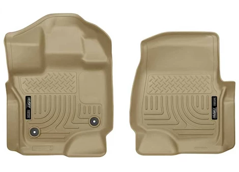 Husky Liner 15-23 f150 supercrew/supercab front floor liners weatherbeater series tan Main Image