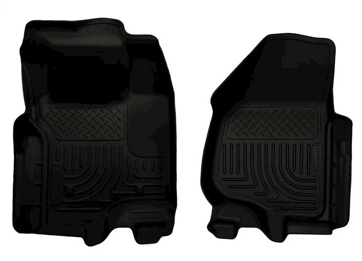 Husky Liner 11-12 SUPER DUTY F250/F350/F450 W/O DS FOOT REST W/O MAN SHIFTER FRONT FLOOR LINERS BLACK