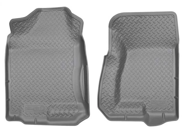 Husky Liner Classic Style Front Floor Liners - Grey for Extended or Crew Cab