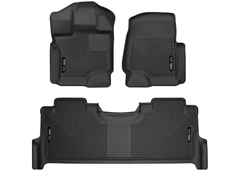 Husky Liner 21-C F-150 SUPERCREW (W/ FOLD FLAT STORAGE) X-ACT CONTOUR FRONT & 2ND SEAT FLOOR