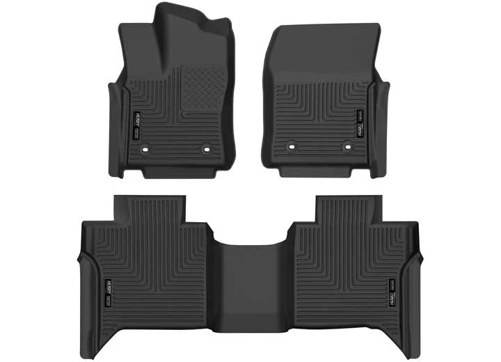 Husky Liner 22-C TUNDRA CREWMAX CAB PICKUP FRONT AND SECOND ROWS FLOOR LINER BLACK