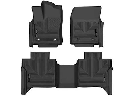 Husky Liner 22-C TUNDRA DOUBLE CAB PICKUP FRONT AND SECOND ROWS FLOOR LINER BLACK