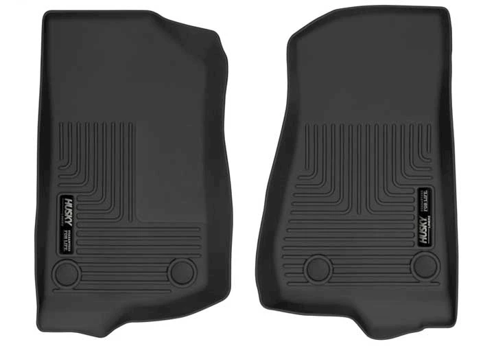 Husky Liner 18-c wrangler 2 door/18 wrangler 4 door black front row front floor liners Main Image