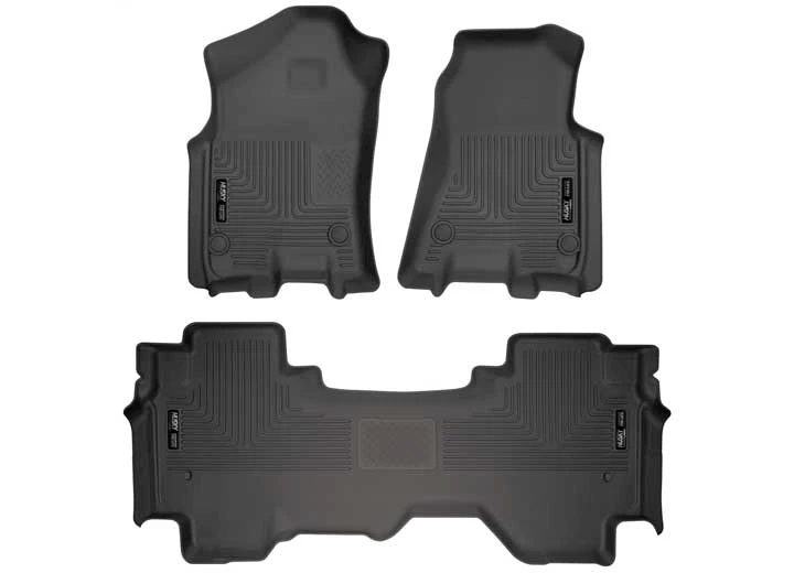 Husky Liner 19-C RAM 1500 QUAD CAB FRONT & 2ND SEAT FLOOR LINERS WEATHERBEATER SERIES BLACK