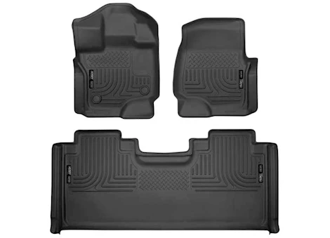 Husky Liner 15-c f150 supercab front & 2nd seat floor liners weatherbeater series black Main Image