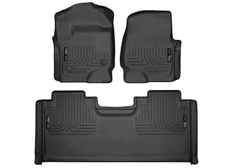 Husky Liner 17-23 f250/f350/f450 super duty supercab front & 2nd seat floor liners weatherbe Main Image