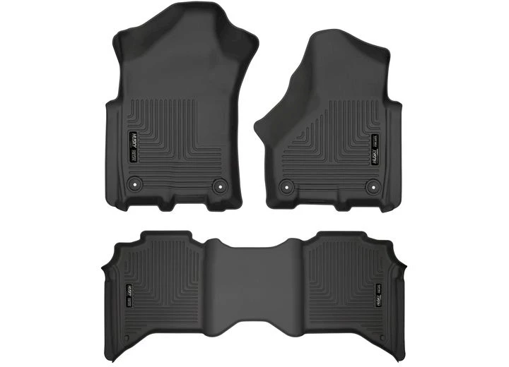 Husky Liner 19-C RAM 2500/3500 CREW CAB BLACK FRONT & 2ND SEAT FLOOR LINERS