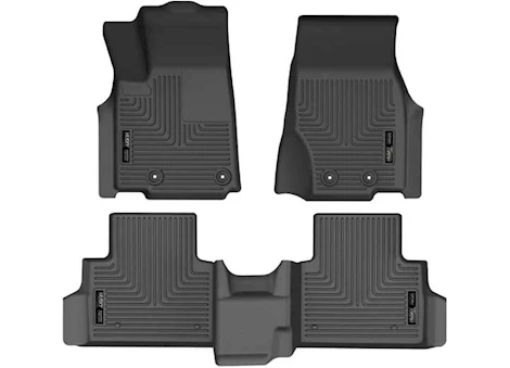 Husky Liner 21-C GRAND CHEROKEE L FRONT AND SECOND ROWS FLOOR LINER BLACK