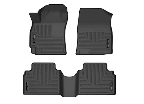 Husky Liner 21-23 ELANTRA FRONT & 2ND SEAT FLOOR LINERS BLACK