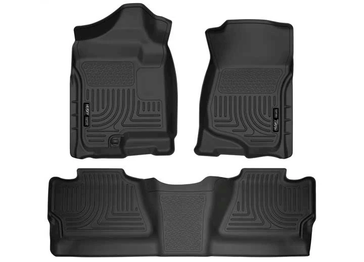 Husky Liner WeatherBeater Front & 2nd Seat Floor Liner Set - Black for Crew Cab Main Image