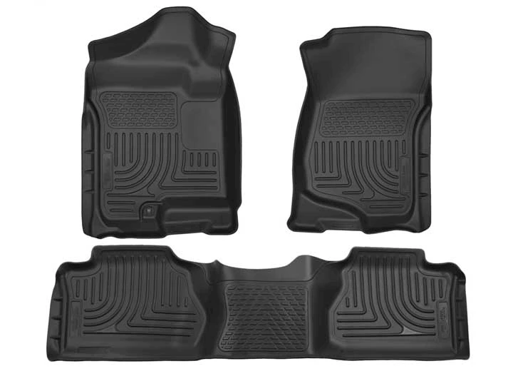 Husky Liner WeatherBeater Front & 2nd Seat Floor Liner Set - Black for Extended Cab Main Image