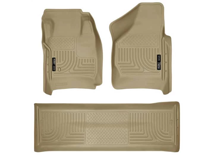 Husky Liner WeatherBeater Front & 2nd Seat Floor Liner Set - Tan for SuperCrew Main Image